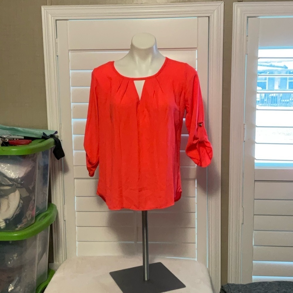 a'gaci Bright Coral Blouse